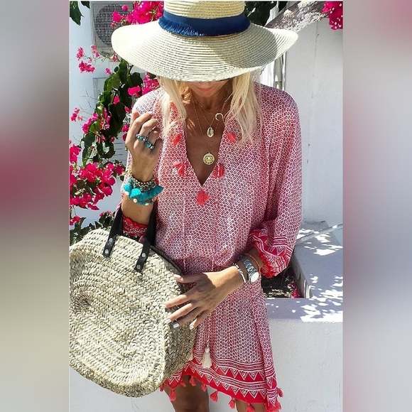 Mini dress coverup long sleeve - Picture 1 of 7